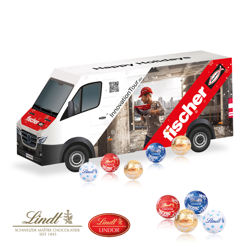 Lindt Personalised 3D Van Shaped Advent calendar
