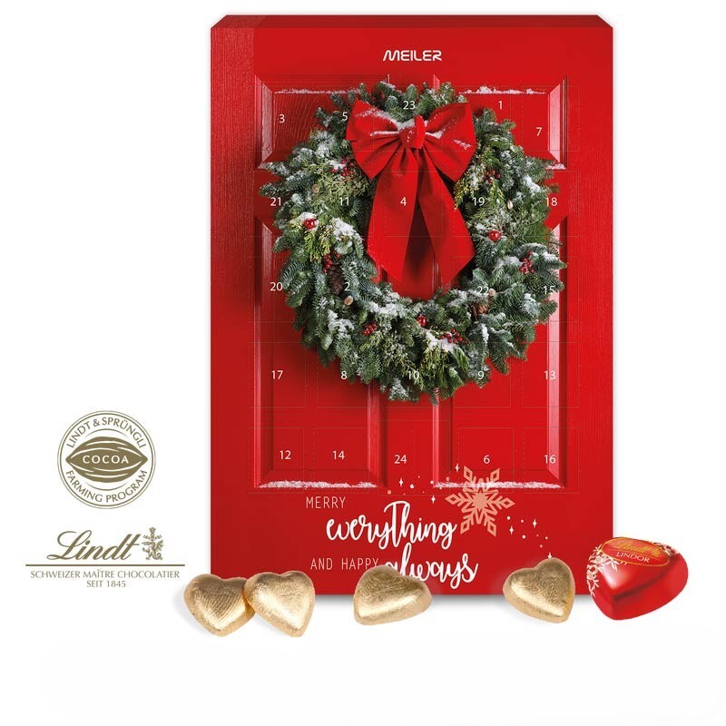 Lindt Chocolate Heart Wall Calendar