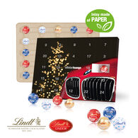 ECO LINE- Personalised Lindt Gourmet Desktop Calendar With Paper Inlay 