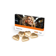 Personalised Gift Box With Gold Lindt Heart Chocolates 