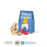 Personalised Mini Pouch with a Lindt bunny and Lindor eggs 