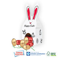 Personalised bunny box with Ferrero Kusschen eggs 