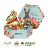Personalised Hexagonal Bunny Box Containing Large Lindor Balls