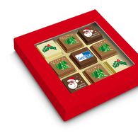 Luxury Belgian Printed Logo Christmas Chocolates 9 box