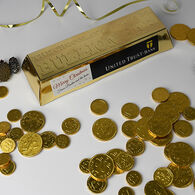 Personalised Gold Bullion Bar Filled With Chocolate Coins 