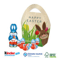 Personalised Kinder Easter bunny and egg basket
