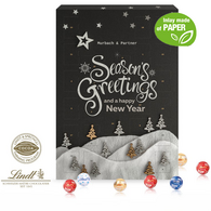 Personalised Lindt Gourmet Chocolate Wall Calendar With Paper Inlay