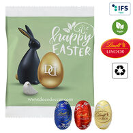 Personalised Trio Lindor Mini Eggs In Paper Bag