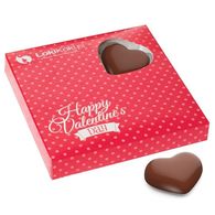 Personalised 4 Chocolate Heart Valentine's Gift Box