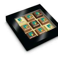 Box of 9 Luxury Printed Logo Chocolates