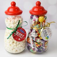 Retro Snowman Jar filled with sweets 